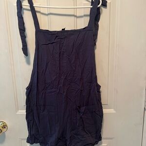 Women's Navy Overall Romper